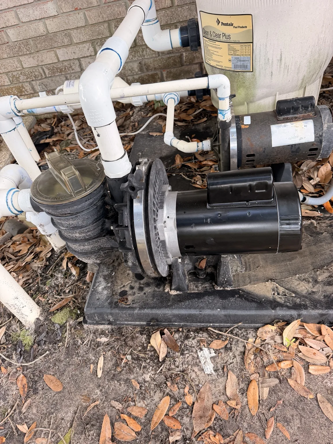 Pool pump replacement and plumbing work