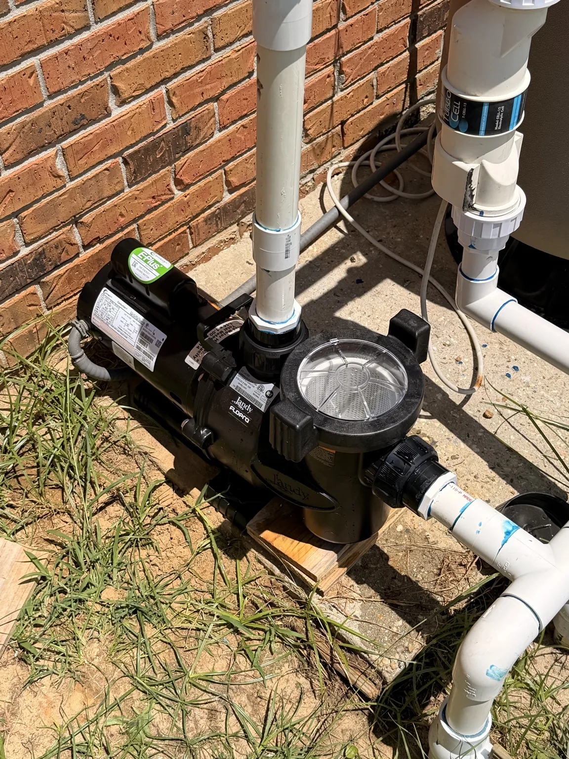 New pump installed with service unions