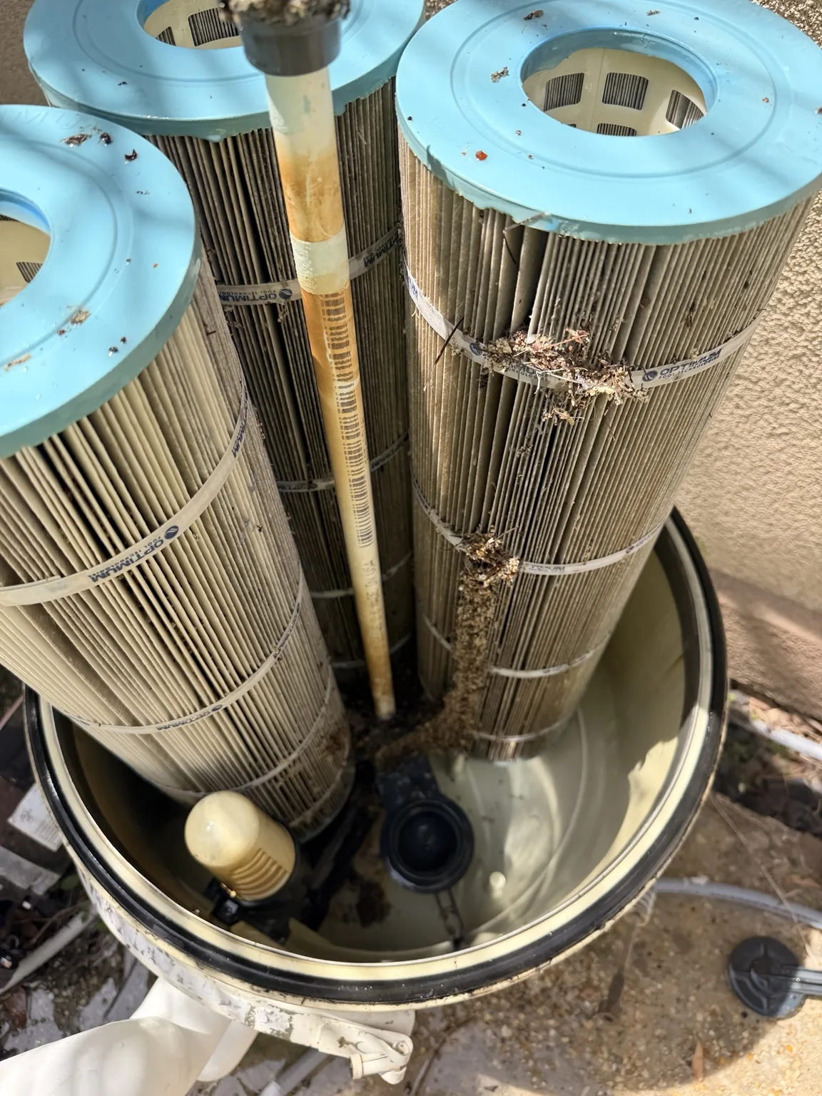 Clean filter cartridges ready for service