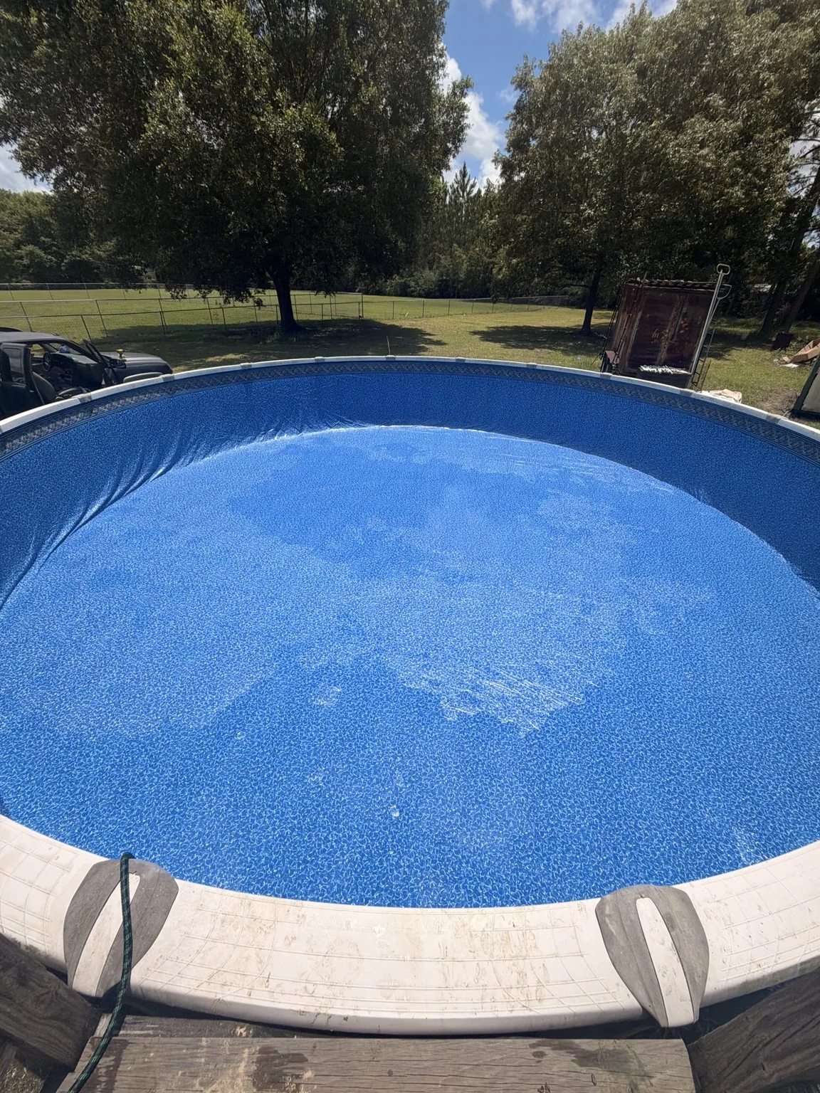 Completed liner replacement while filling