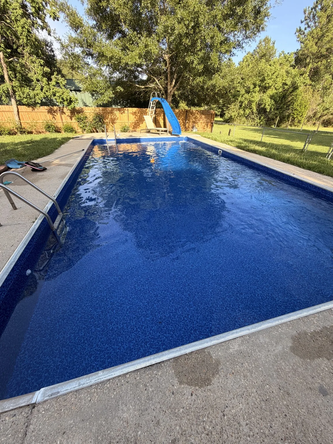 Vinyl liner pool maintained by Water Dynamics